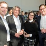 Jan Pieter Witsen Elias (Post NL), Wolfgang Hinkel en Olcay Olcayto (beiden Wavin) en Christian Eggert (Centrotec Sustainable)