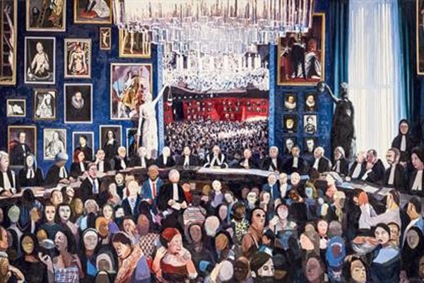 Het schilderij 'Hoge Raad' van Helen Verhoeven