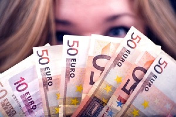 Woman with Euros