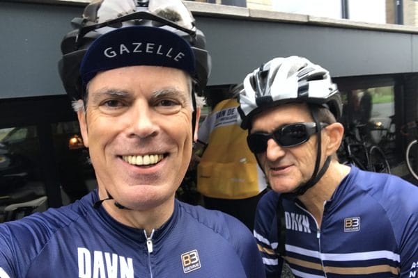 Rutger Sark (links) en zijn fietsmaat Jan de Klerk
