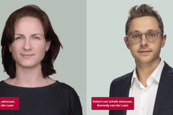 Rosalie Brand (advocaat) en Robert van Schaik (advocaat) bij Kennedy van der Laan