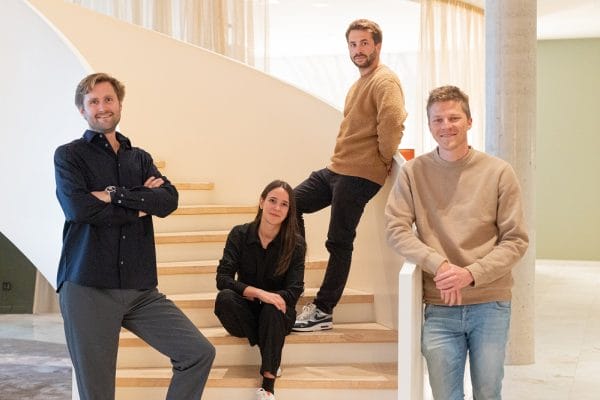 Van links naar rechts: Jorn Vanysacker, Siska Lannoo, Gilles Mattelin en Wouter Van Respaille