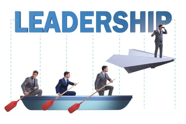 Leadership concept with various business people