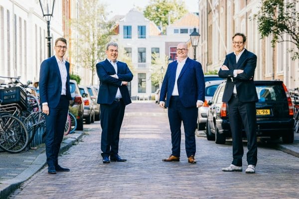 Van links naar rechts Luc Coehorst, Jeroen Elslo, Danny Hooreman, Rien Braakman