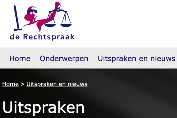 Zoekpagina op Rechtspraak.nl