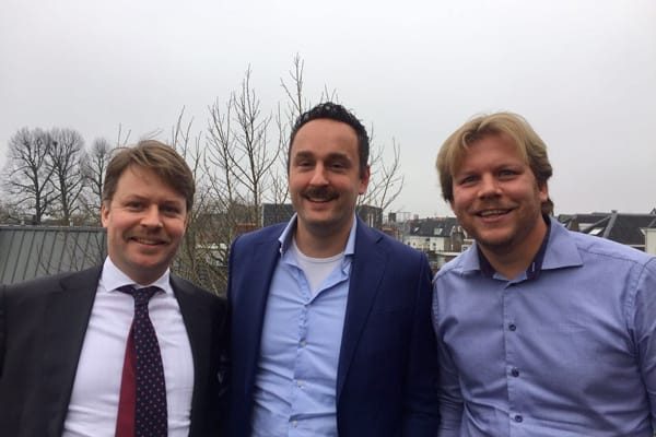 vlnr Laurens Kelterman, Marc Scholten en Casper Jones. Foto VBC Notarissen